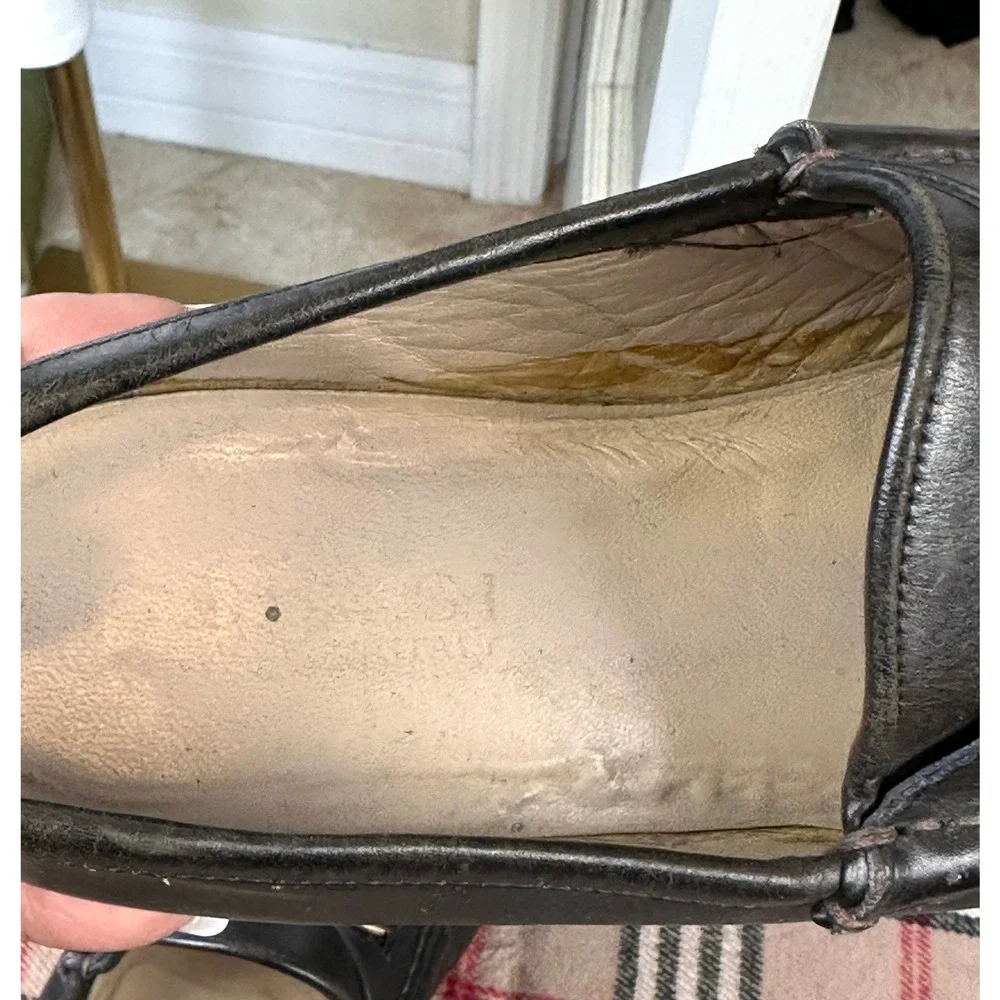 Gucci Horsebit 1953‎ Loafers Size 9B Dark Brown Leather Gold Hardware VTGE Italy